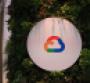 Google Cloud logo on green wall